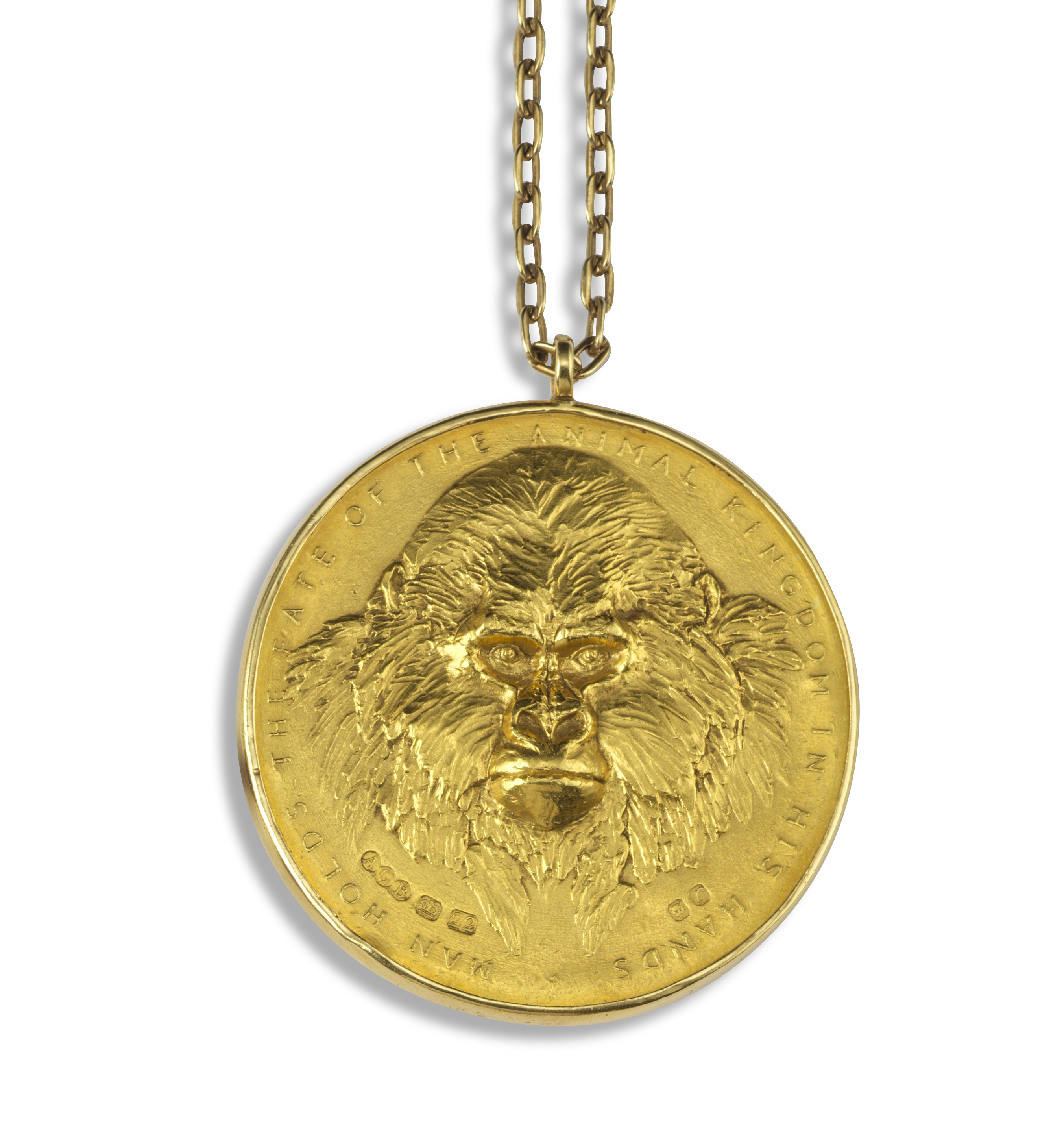 Gorilla gold pendant sale