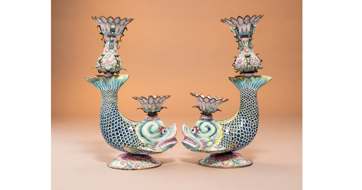 Object of the Month - November 2023: Canton Enamel Candlesticks